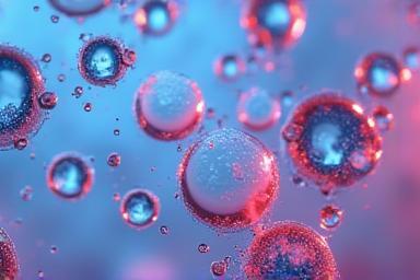 Microscopic view of emulsion