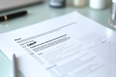 Checklist document with cosmetic product